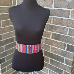 Lands' End Multicolor Striped Women's Belt